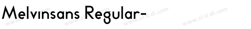 Melvinsans Regular字体转换